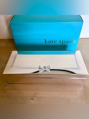 NIB kate spade Grace Avenue Mirrored Vanity / Jewelry / Trinket Box with Bow
